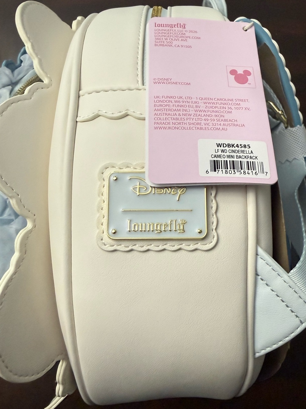 Loungefly Cinderella Exclusive Cameo Mini Backpack New With Tags 🩵 - Picture 13 of 15